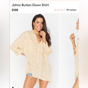 Show Me Your Mumu John’s Button down shirt.‎ Worn 2x. Retail 128